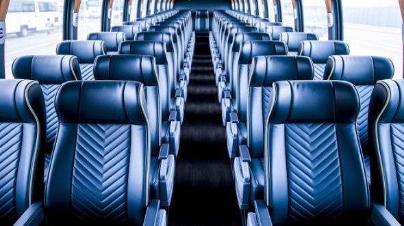 54 passenger charter bus inside lafayette