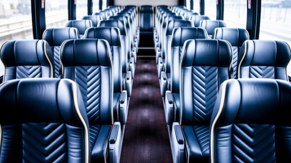 55 passenger charter bus inside lafayette