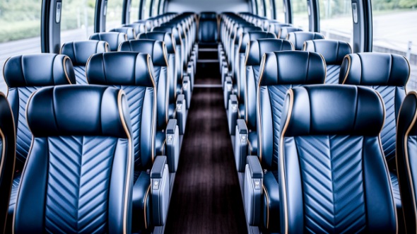 56 passenger charter bus inside lafayette