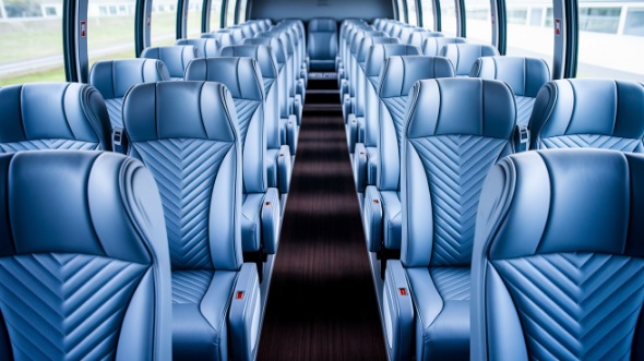 baton rouge 50 passenger charter bus interior