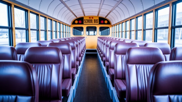 school bus rental interior lafayette